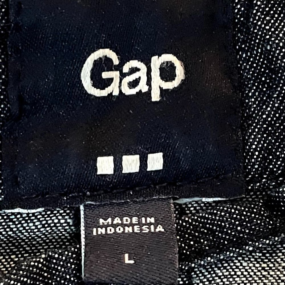 GAP Ruffle Denim Jacket Sz Large - Picture 2 of 5
